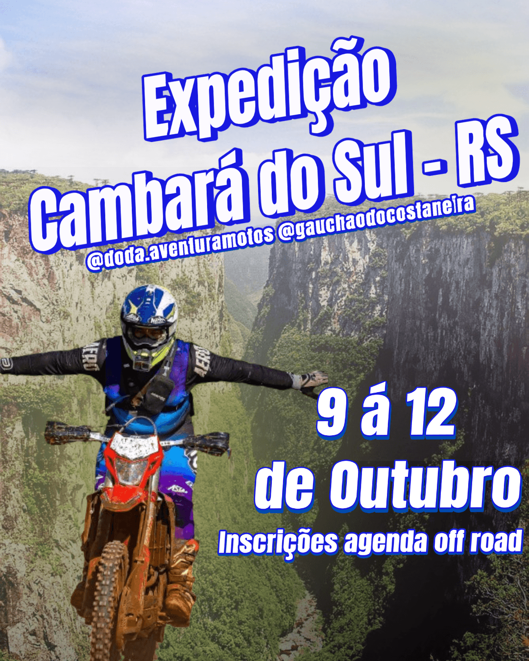 Banner Expedição Cambará do Sul - RS