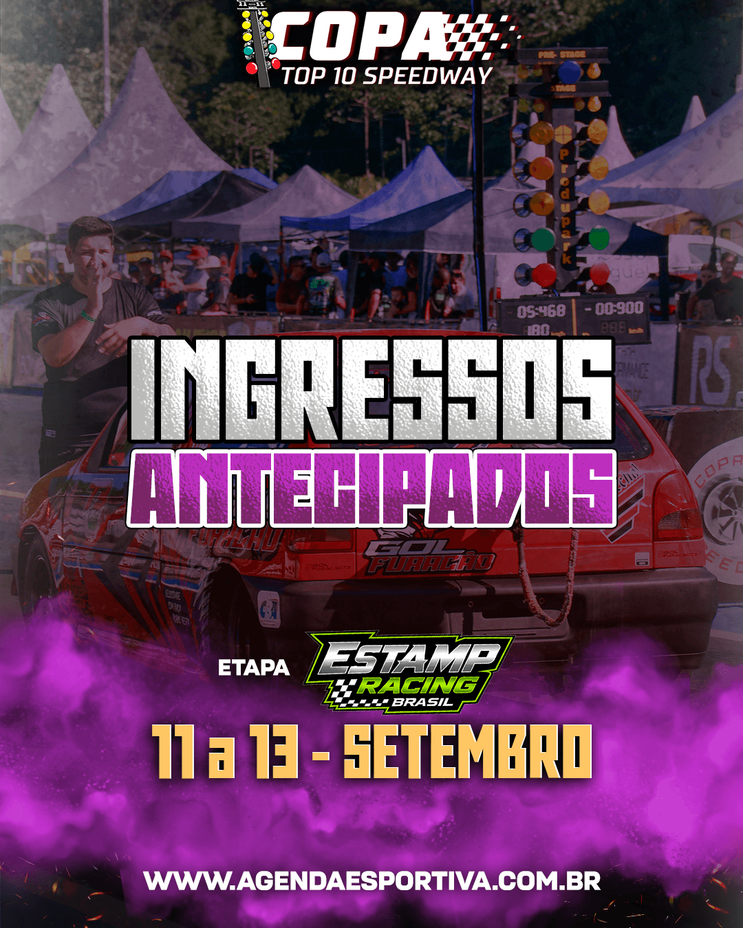 Banner INGRESSOS - Copa Top 10 Speedway - Etapa Estamp Racing